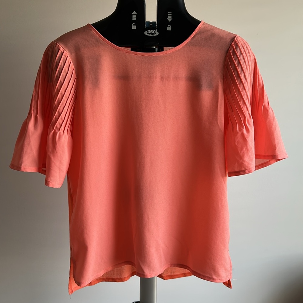Pleated sleeve blouse